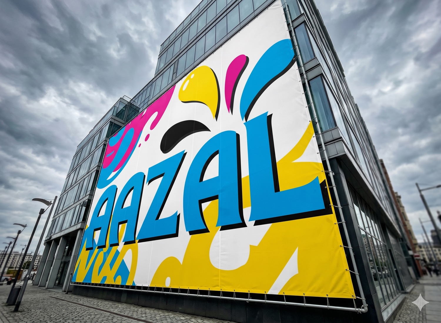 AAZAL large-format banner work